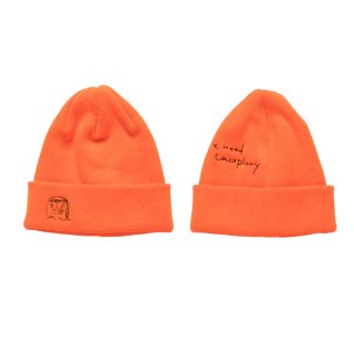 ダブルタップス(W)taps)の【新品未使用、送料込】FPAR RIP. BEANIE ORANGE(ニット帽/ビーニー)