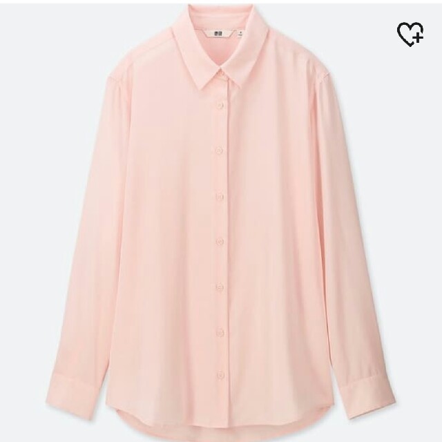 UNIQLO(ユニクロ)のUNIQLO  ☆ ピンク ☆ S ☆ レーヨンブラウス ☆ 新品 ☆タグ付 レディースのトップス(シャツ/ブラウス(長袖/七分))の商品写真