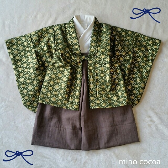 tomoさま専用 handmade baby HAKAMA 80-90cm キッズ/ベビー/マタニティのベビー服(~85cm)(和服/着物)の商品写真