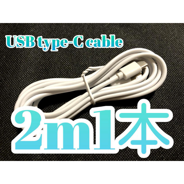 赤字覚悟 USBtype-Cケーブル2m1本 03212320 インテリア/住まい/日用品のオフィス用品(OA機器)の商品写真