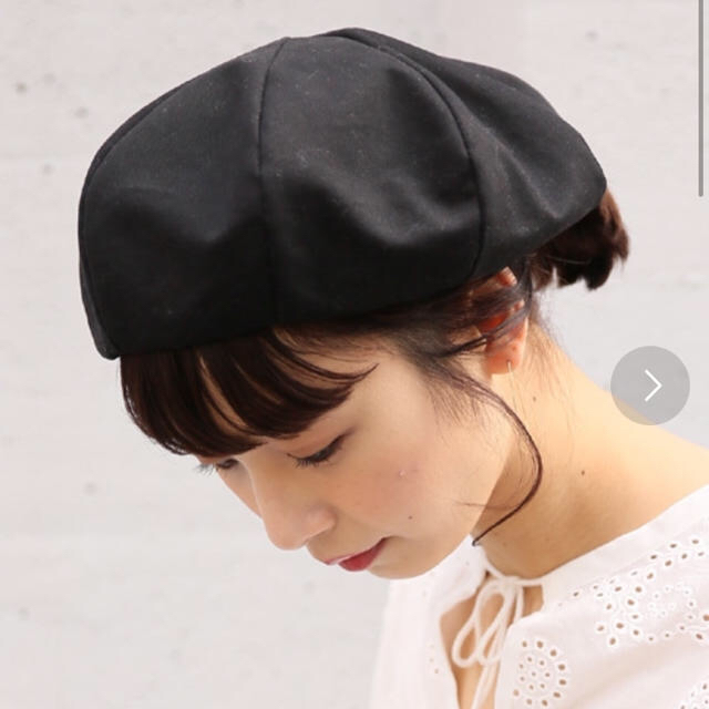LOWRYS FARM(ローリーズファーム)のLOWRYSFARM コットンツイルベレー(ブラック) レディースの帽子(ハンチング/ベレー帽)の商品写真