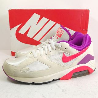 ナイキ(NIKE)のNIKE AIR MAX 180 QS 白 紫 26cm ナイキ エアマックス(スニーカー)