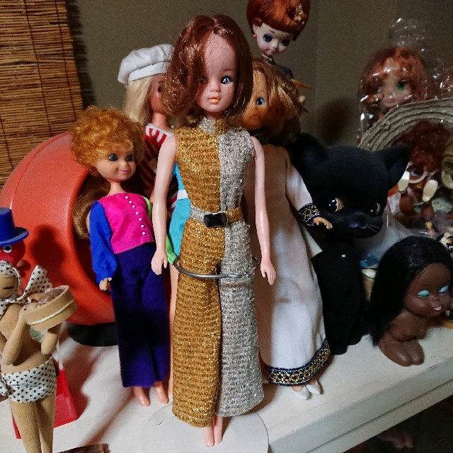 ビンテージバービー フランシー ツィッギー人形洋服パンタロン サイケ キッズ/ベビー/マタニティのおもちゃ(ぬいぐるみ/人形)の商品写真