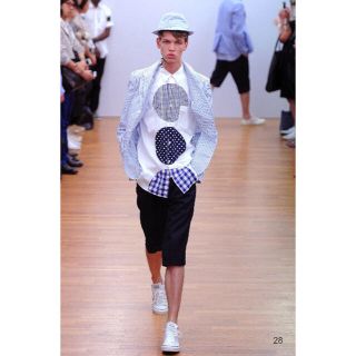 コムデギャルソン(COMME des GARCONS)のコムデギャルソンシャツ 3連パッチワーク ドット シャツ Sサイズ(シャツ)