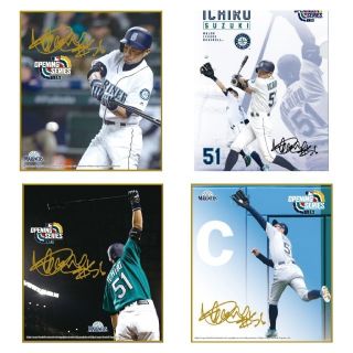 2019 MLB開幕戦記念 イチロー 限定商品 クリアファイル フォトサイン色紙(記念品/関連グッズ)