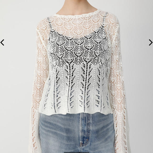 moussy(マウジー)のMOUSSY＊新品タグ付＊SCALLOP CROCHET LIKE KNIT レディースのトップス(ニット/セーター)の商品写真