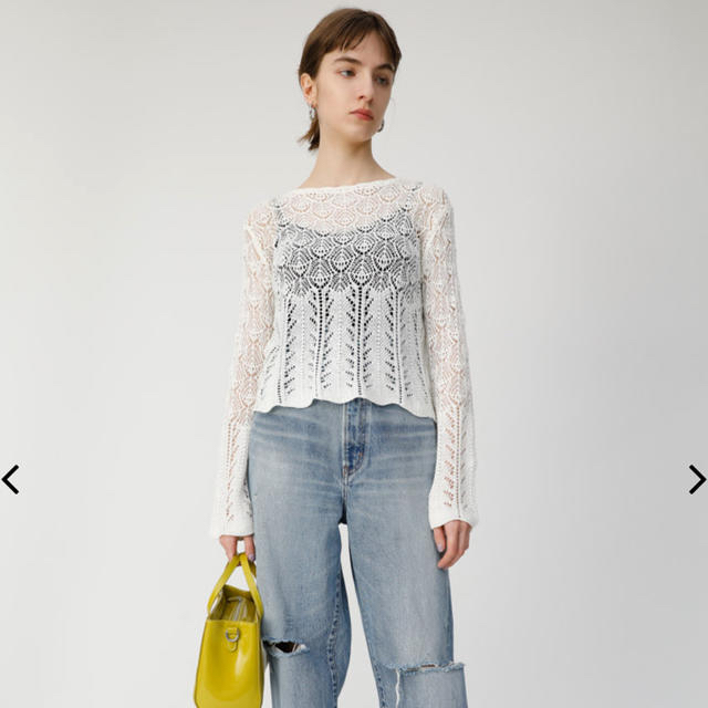 moussy(マウジー)のMOUSSY＊新品タグ付＊SCALLOP CROCHET LIKE KNIT レディースのトップス(ニット/セーター)の商品写真