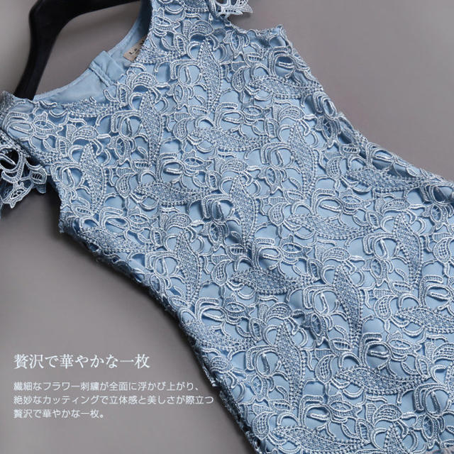 【ｙｕ様専用】総レース ドレス レディースのフォーマル/ドレス(ミディアムドレス)の商品写真