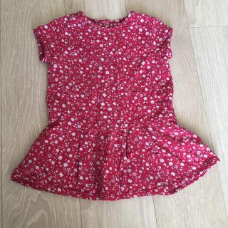 プチバトー(PETIT BATEAU)のプチバトー 花柄ワンピース18m81cm(ワンピース)