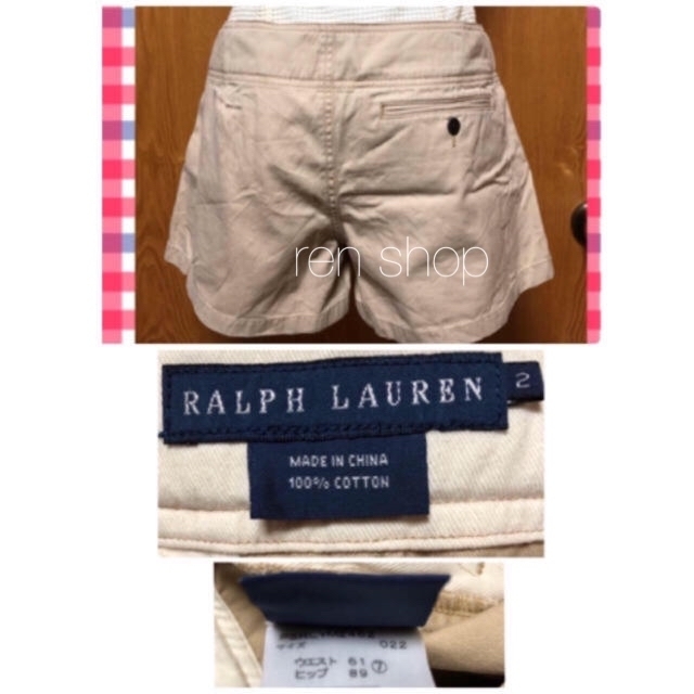 Ralph Lauren(ラルフローレン)のラルフローレン/着まわし効く大人ベージュ/S レディースのパンツ(ショートパンツ)の商品写真