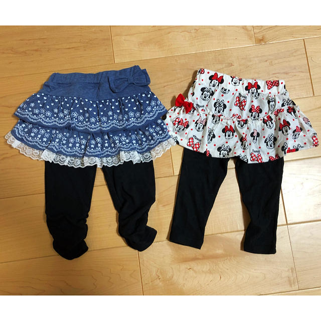 西松屋(ニシマツヤ)の子供服スカートパンツ 100㎝ 2点セット キッズ/ベビー/マタニティのキッズ服女の子用(90cm~)(パンツ/スパッツ)の商品写真