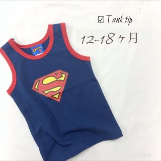 ベビー服 タンクトップ ノースリーブ スーパーマン アメコミ 子ども服(Tシャツ/カットソー)