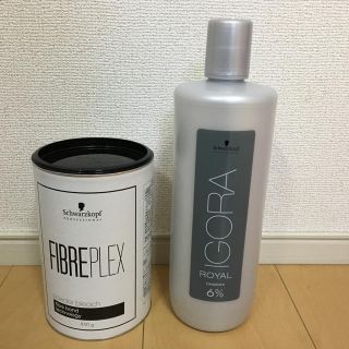 シュワルツコフ(Schwarzkopf)のシュワルツコフ ファイバープレックス ブリーチ剤＆オキシ６% セット 新品未使用(ブリーチ剤)