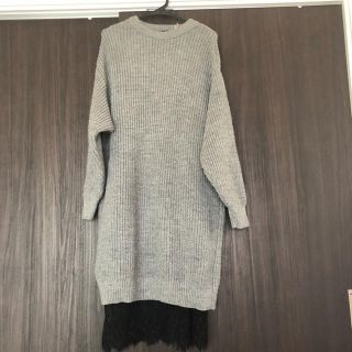 ザラ(ZARA)の新品 ZARA ニットワンピース レース(ロングワンピース/マキシワンピース)