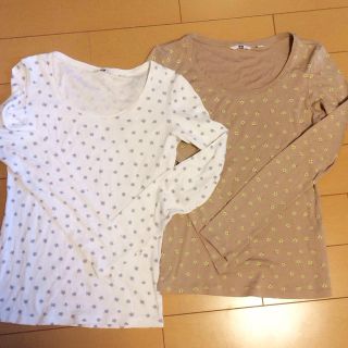 ユニクロ(UNIQLO)のUNIQLO♡花柄ロンT 2枚セット(Tシャツ(長袖/七分))