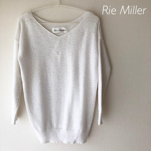 Rie Miller(リエミラー)の日曜までSALE♡Rie Miller ニット 春夏 ホワイト レディースのトップス(ニット/セーター)の商品写真