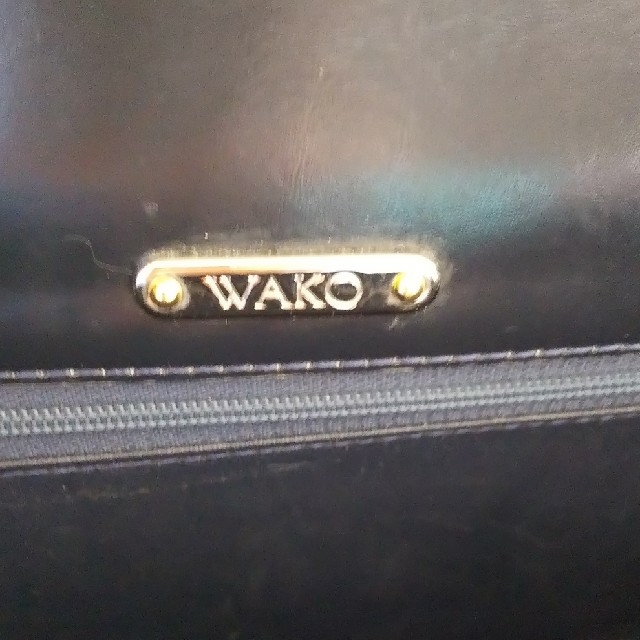 WAKO 銀座和光 ハンドバッグ 紺色 シンプルデザイン レディース