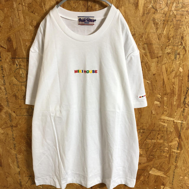 mikihouse(ミキハウス)の♥︎USED 古着 メンズM【miki house】ワンポイントロゴTシャツ♥︎ レディースのトップス(Tシャツ(半袖/袖なし))の商品写真