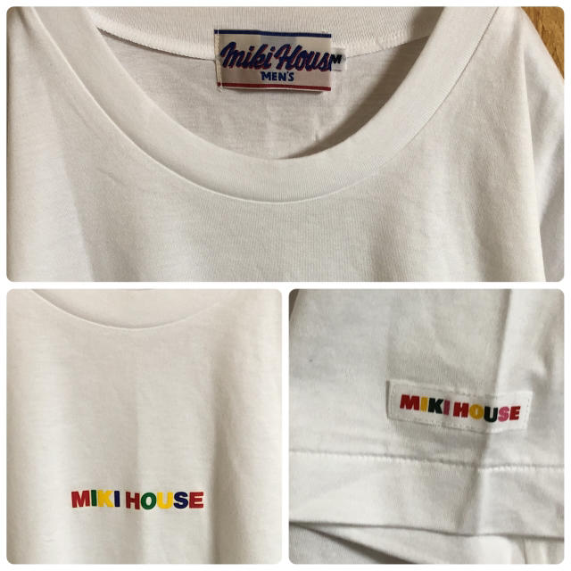 mikihouse(ミキハウス)の♥︎USED 古着 メンズM【miki house】ワンポイントロゴTシャツ♥︎ レディースのトップス(Tシャツ(半袖/袖なし))の商品写真