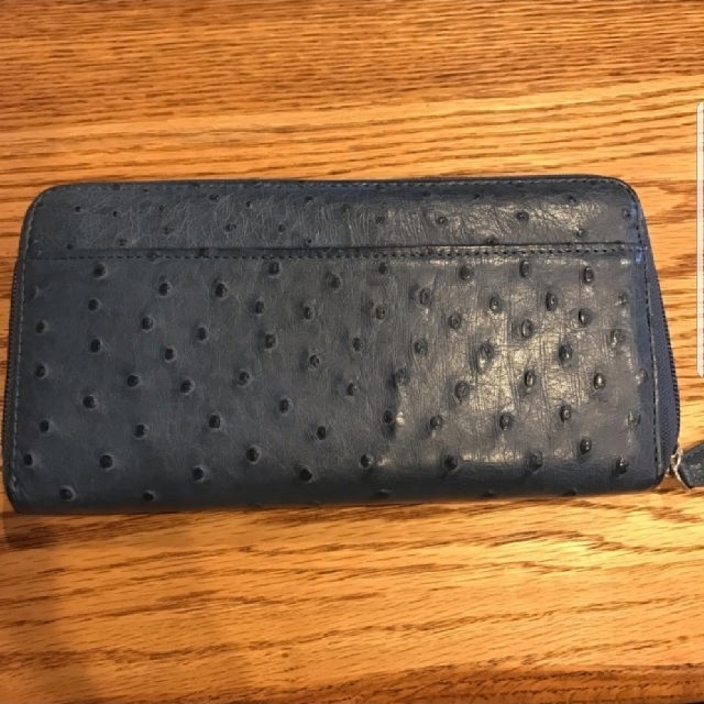OSTRICH(オーストリッチ)のオーストリッチ　長財布　ラウンドファスナー　ブルー レディースのファッション小物(財布)の商品写真