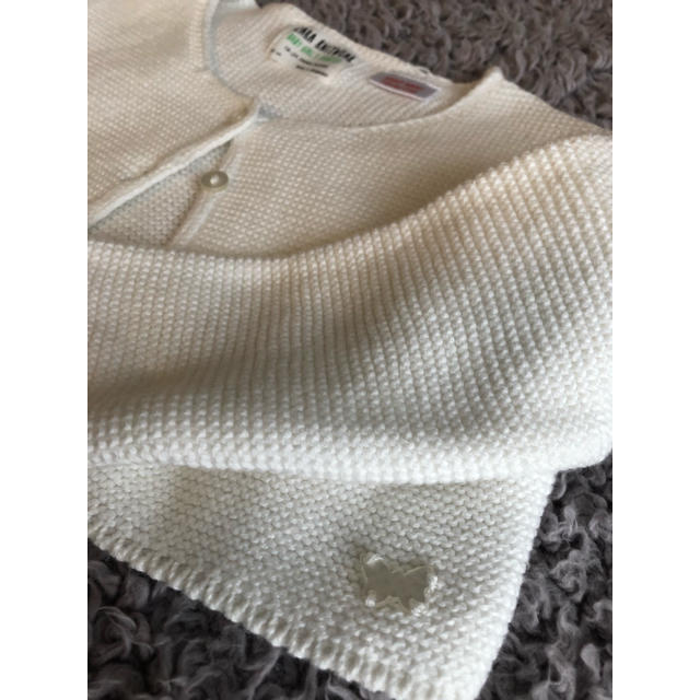 ZARA(ザラ)のZara baby 白ボレロ 18-24／92cm キッズ/ベビー/マタニティのキッズ服女の子用(90cm~)(カーディガン)の商品写真