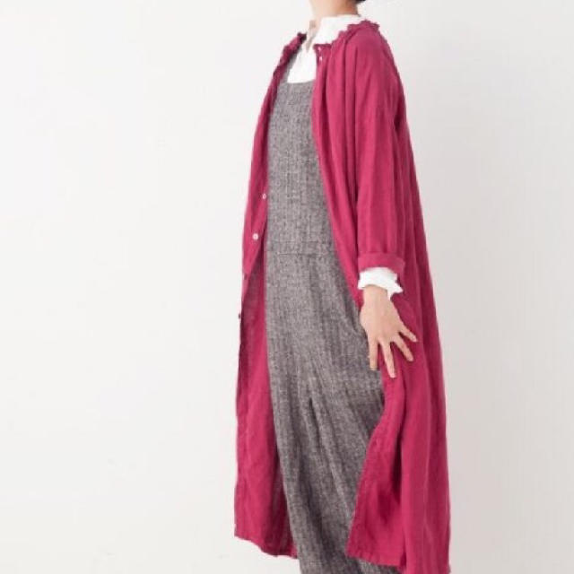 nest Robe(ネストローブ)の❁日曜値下げ❁ nest Robe シャーリングネックワンピース ピンク レディースのワンピース(ロングワンピース/マキシワンピース)の商品写真