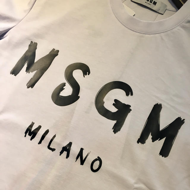 MSGM エムエスジーエム 新品 定番 ロゴ Tシャツ S ホワイト