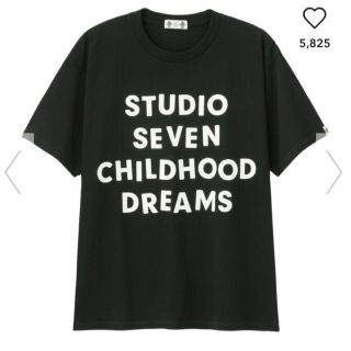 ジーユー(GU)のSTUDIO SEVEN Tシャツ / ブラック Mサイズ(Tシャツ/カットソー(半袖/袖なし))