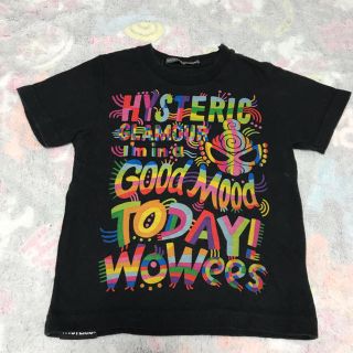 ヒステリックミニ(HYSTERIC MINI)の黒レインボーT(Tシャツ/カットソー)