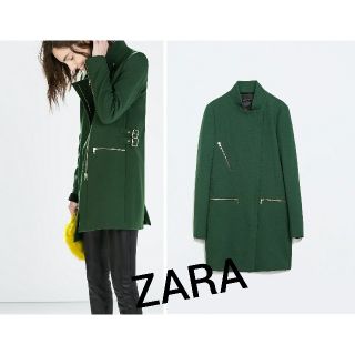 ザラ(ZARA)のプリマNo.1様専用♪ZARA★グリーンデザインコート(ブルゾン)