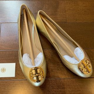 トリーバーチ(Tory Burch)のトリーバーチ☆お値下げ☆新品未使用☆メタリックレザーバレエフラット(バレエシューズ)