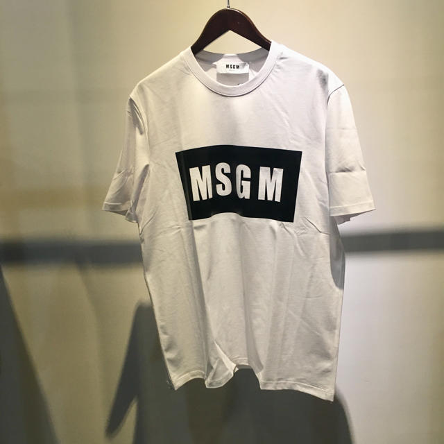 MSGM エムエスジーエム 新品 ボックス ロゴ Tシャツ XS ホワイトトップス