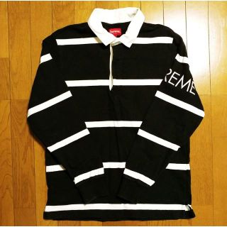 シュプリーム(Supreme)の16aw Supreme Striped Rugby 長袖ポロシャツ S(ポロシャツ)