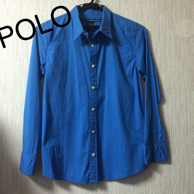 POLO RALPH LAUREN(ポロラルフローレン)のPOLOブルーシャツ★美品 レディースのトップス(シャツ/ブラウス(長袖/七分))の商品写真