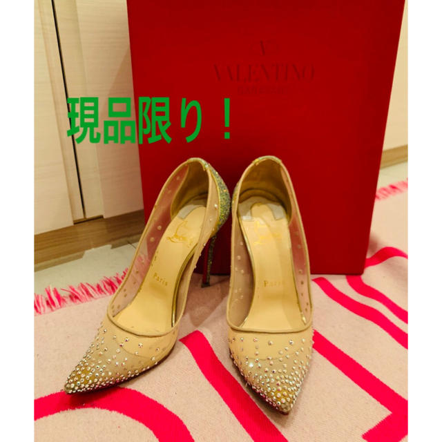 Christian Louboutin(クリスチャンルブタン)の【現品限り】ルブタン Follies Strass グリッターパンプス 36 レディースの靴/シューズ(ハイヒール/パンプス)の商品写真