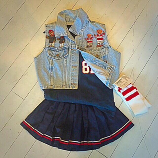 POLO RALPH LAUREN(ポロラルフローレン)のポロベア♡リメイクデニムベスト♡1点物♡ レディースのトップス(ベスト/ジレ)の商品写真