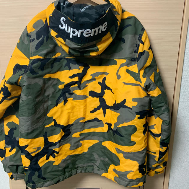 supreme hooded logo half zip pullover