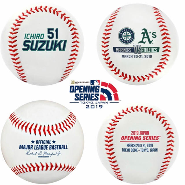 2019年 MLB開幕戦 レプリカボール と公式パンフレットセット チケットのスポーツ(野球)の商品写真