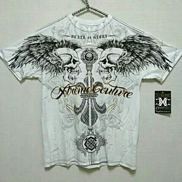 Ed Hardy(エドハーディー)のXTREME COUTURE REVERENCE Skull Tattoo 新品 メンズのトップス(Tシャツ/カットソー(半袖/袖なし))の商品写真