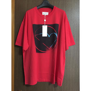 マルタンマルジェラ(Maison Martin Margiela)の赤50新品 マルジェラ オーバーサイズ Tシャツ ビッグシルエット(Tシャツ/カットソー(半袖/袖なし))