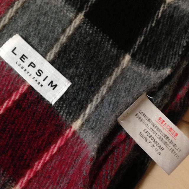 LEPSIM(レプシィム)のレプシム 大判チェック ストール レディースのファッション小物(ストール/パシュミナ)の商品写真