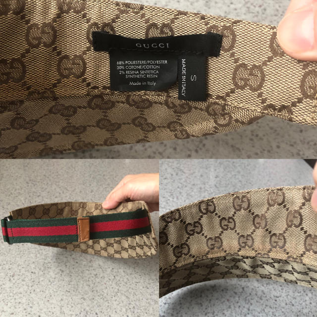 Gucci(グッチ)のグッチ サンバイザー Sサイズ 最終価格 レディースの帽子(キャップ)の商品写真