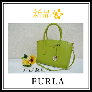 フルラ(FURLA)の【新品】フルラ トートバッグ ショルダーバッグ TESSA S グリーン(ハンドバッグ)