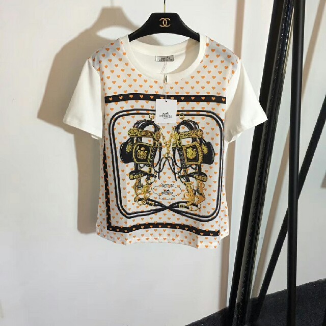 Hermes - エルメス Hermes ホワイト Tシャツ レディース 新品 キャリッジ Lの通販 by monky's shop｜エルメス