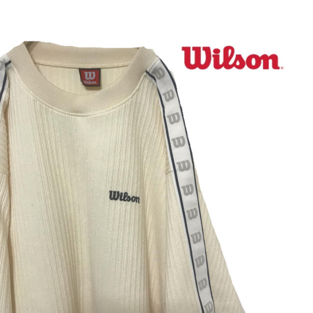 wilson(ウィルソン)のWilson ウィルソン ニット セーター ロゴテープ 胸ロゴ 刺繍 メンズのトップス(ニット/セーター)の商品写真