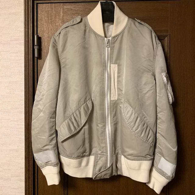 sacai(サカイ)のSACAI サカイ 18SS MA-1 ボンバー ジャケット 2 グレー メンズのジャケット/アウター(ブルゾン)の商品写真