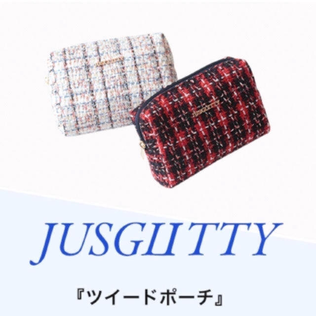 JUSGLITTY(ジャスグリッティー)のジャスグリッティー ツイードポーチ レディースのファッション小物(ポーチ)の商品写真