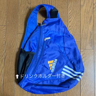 アディダス(adidas)のadidas ワンショルダー ブルー  ドリンクポケット付き(リュックサック)