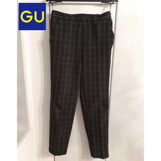 ジーユー(GU)のチェックパンツ gu ジーユー XL 黒 ズボン(カジュアルパンツ)