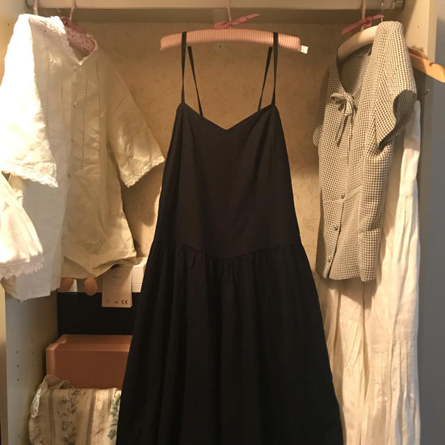 ワンピースfrance vintage 60s black dress.